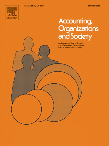 Accounting, Organizations and Society journal cover